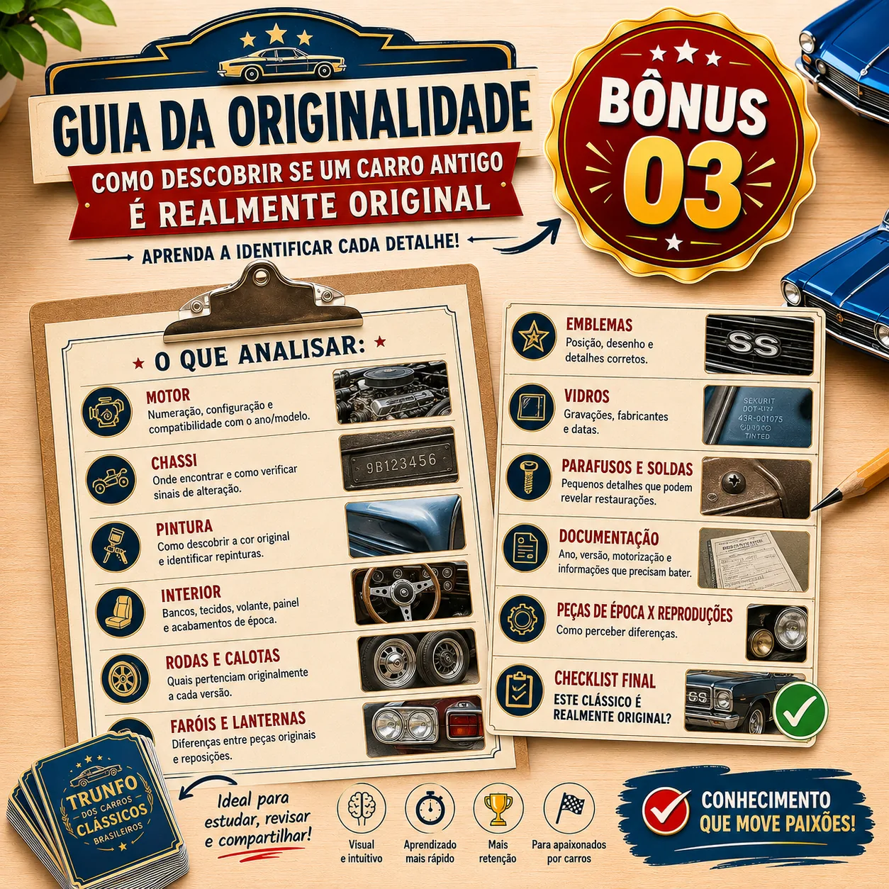 Guia para identificar a originalidade de carros antigos